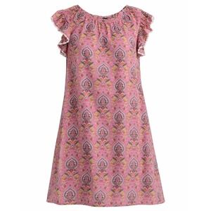 THML Pink Picnic Paisley Mini Dress | Flutter Ruffle Sleeve | Women's Small NWOT